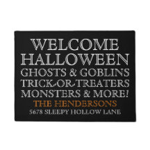 Personalized Welcome Halloween Doormat