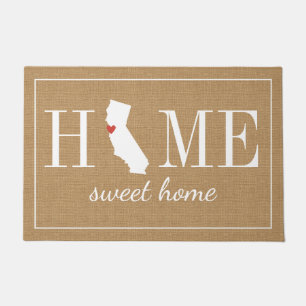 Personalized Welcome Home California Jute Doormat