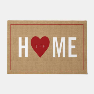Personalized Welcome Home Initial Jute Doormat