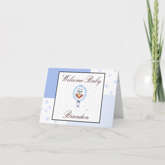 Personalized Welcome New Baby Card (Front)