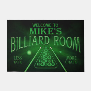 Personalized Welcome To Billiard Room Mat