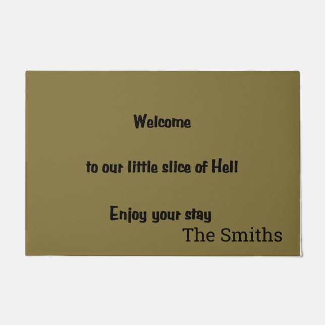Personalized Welcome to Hell Doormat (Front)