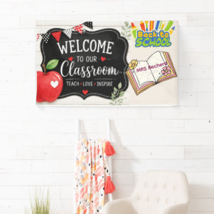 Personalized Welcome to Our Classroom Banner Cus