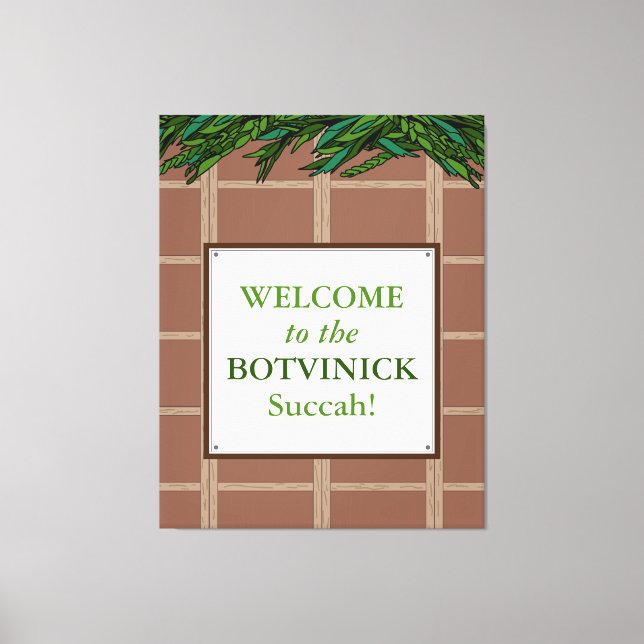 Personalized - Welcome to Succah  Canvas Print (Front)