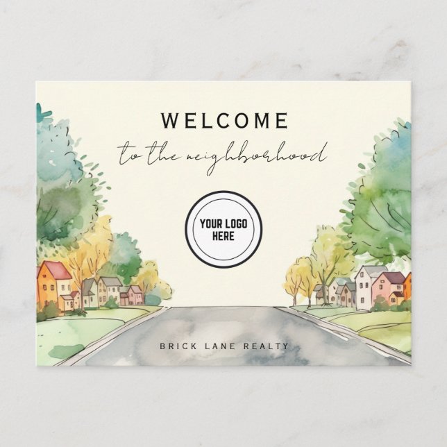 Personalized Welcome to the Neighbourhood Logo  Postcard (Front)
