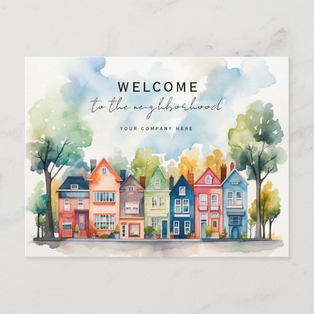 Personalized Welcome to the Neighbourhood Realty Postcard (Front)