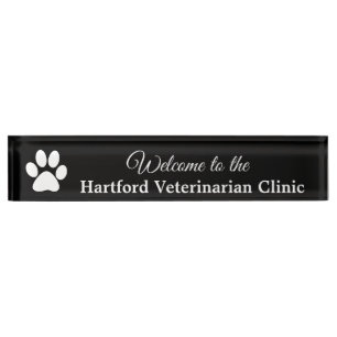 Personalized Welcome Veterinarian Name Plate Sign