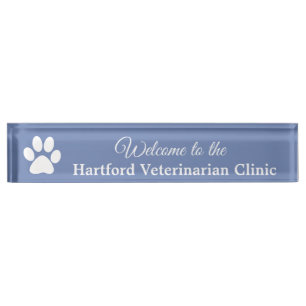 Personalized Welcome Veterinarian Name Plate Sign