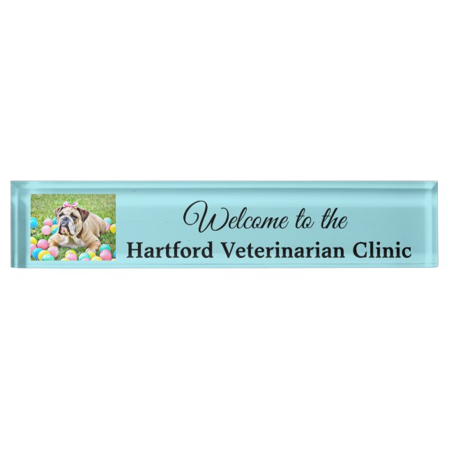 Personalized Welcome Veterinarian Name Plate Sign (Front)