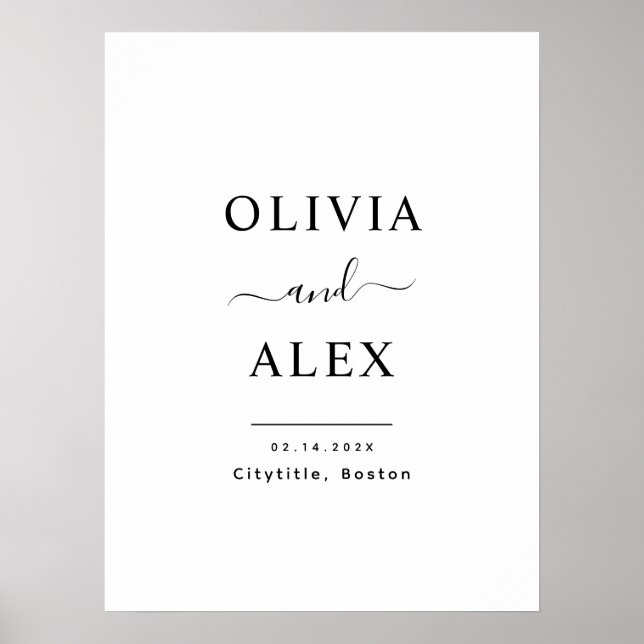  Personalized Welcome Wedding  Poster (Front)