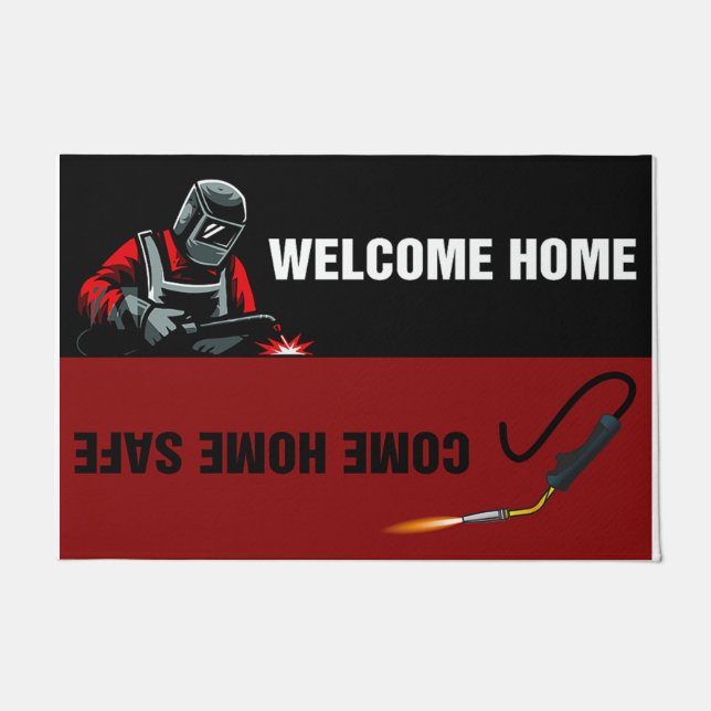 Personalized Welcome Welder Doormat (Front)