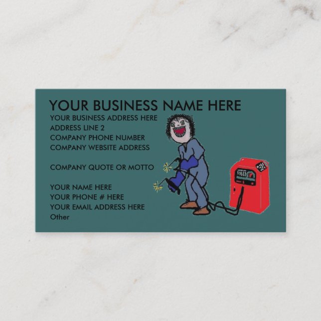Personalized Welder Business Card (Front)