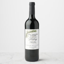 Personalized Well-Behaved Lovers Wedding Wine Labe