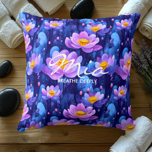 Personalized Wellness Cushion with Floral Artistic