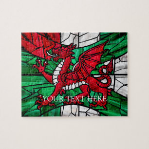 Personalized Welsh Red Dragon Designer Jigsaw Puzz Jigsaw Puzzle