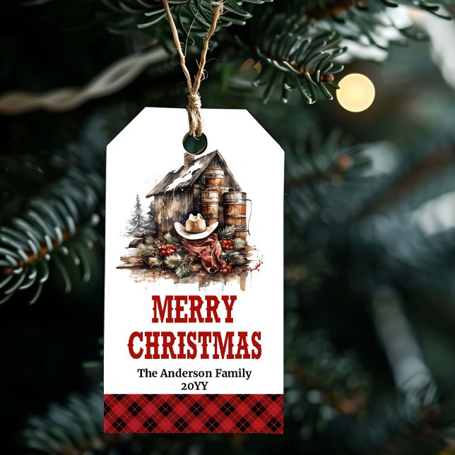 Personalized Western Christmas tag custom name (Personalized Western Christmas tag custom name)