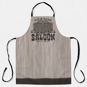 Personalized Western Rifle Guns Old Saloon Bar  Apron