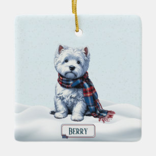 Personalized Westie Christmas Ornament