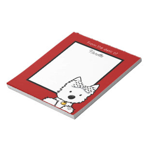 Personalized Westie Girl Notepad