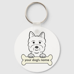 Personalized Westie Keychain