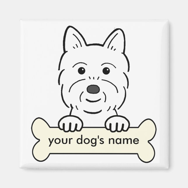 Personalized Westie Magnet (Front)