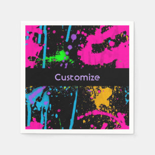Personalized Wet Paint Colour Splash Napkins