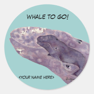 Personalized Whale Stickers Envleope Seals