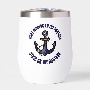 Personalized What Happens on the Pontoon Funny
