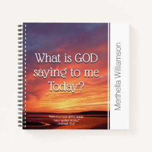Personalized WHAT IS GOD SAYING TO ME Prayer Notebook