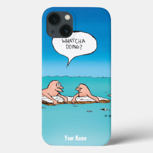 Personalized Whatcha Doing? Shipwreck Cartoon iPhone 13 Case