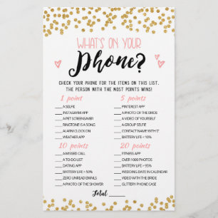 Personalized What's on your phone Hen Party game