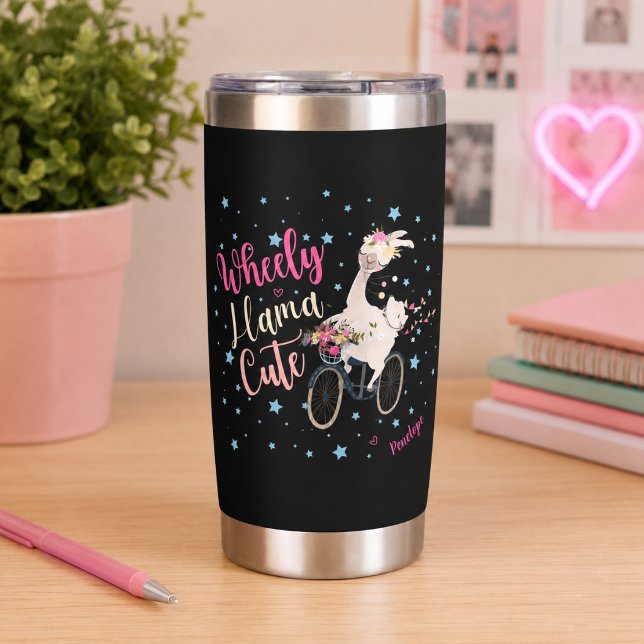 Personalized Wheely Llama Cute  Insulated Tumbler (Creator Uploaded)