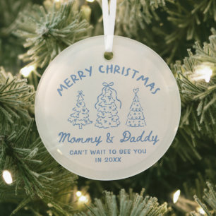Personalized Whimsical Baby Announcement Ornament