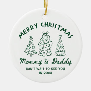 Personalized Whimsical Baby Announcement Ornament