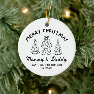 Personalized Whimsical Baby Announcement Ornament