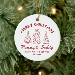 Personalized Whimsical Baby Announcement Ornament