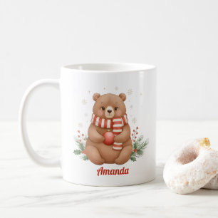 Personalized Whimsical Bear Christmas Mug