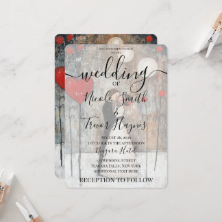 Personalized Whimsical Bride & Groom Wedding Invitation