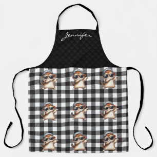 Personalized Whimsical Cat All-Over Print Apron