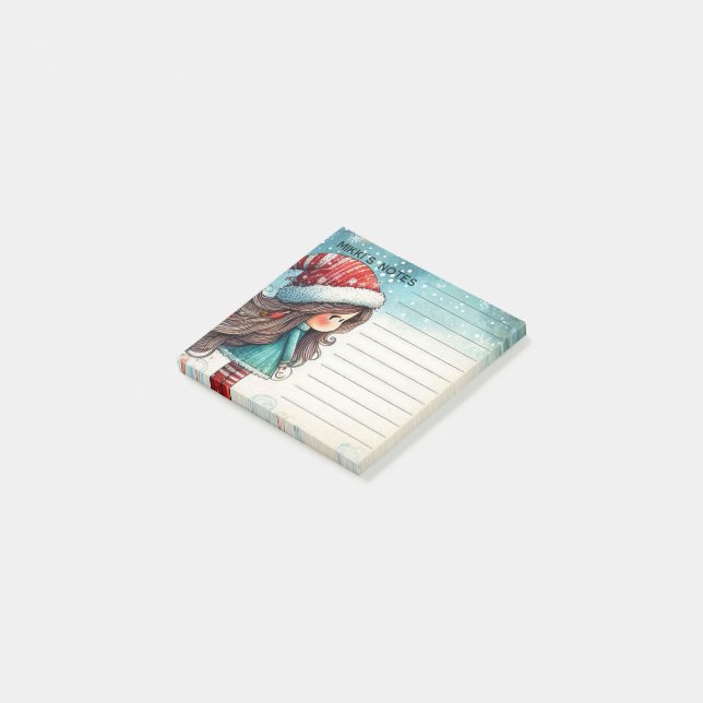 Personalized Whimsical Christmas  Post-it Notes (Angled)