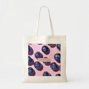 Personalized Whimsical Galaxy Blueberry Tote Bag