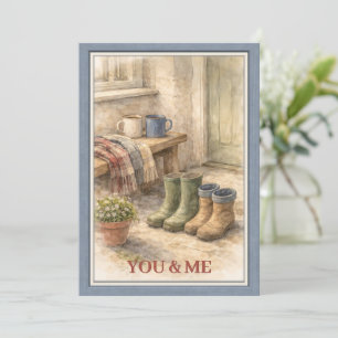 Personalized Whimsical Happy Valentine's Day Holiday Card
