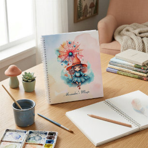 Personalized Whimsical Witch Sketchbook Journal