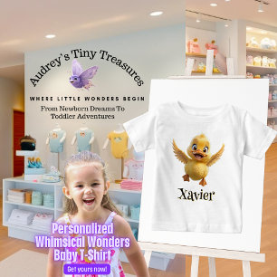 Personalized Whimsical Wonders Baby Duck T-Shirt