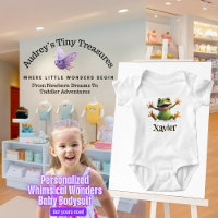 Personalized Whimsical Wonders Baby Frog Bodysuit