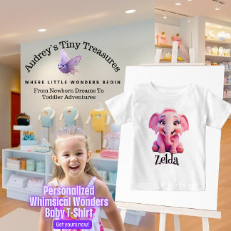 Personalized Whimsical Wonders Baby T-Shirt