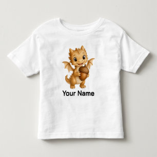Personalized Whimsical Woodland Dragon Kids Toddler T-shirt