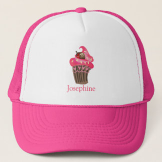 Personalized Whimsy Pink Cupcake cap