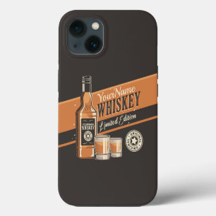 Personalized Whiskey Liquor Bottle Western Bar iPhone 13 Case