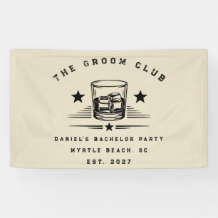 Personalized Whiskey Themed Weekend Bachelor Party Banner